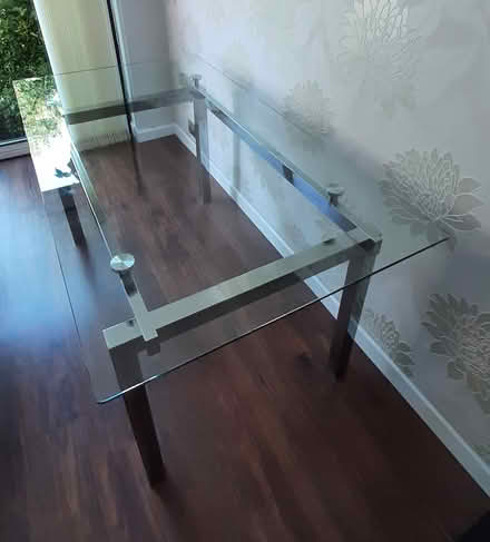 Photo of free 5ft Glass & chrome dining table (WA11) #2