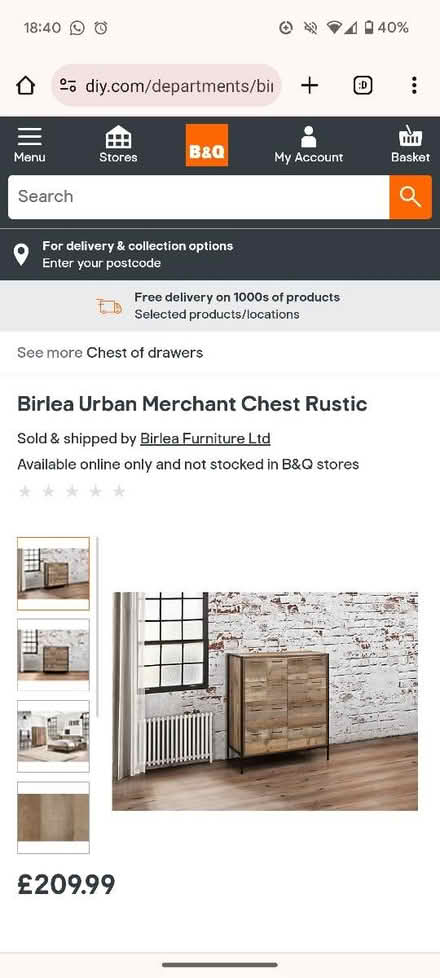 Photo of free Birlea chest of drawers (damaged) (Guildford GU1) #2