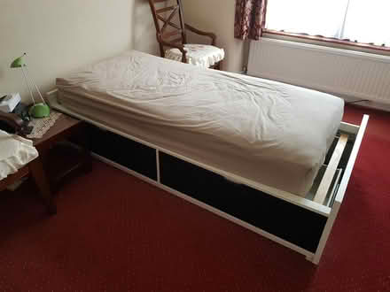 Photo of free Single Bed + Drawers (Ikea Flaxa) (Edmonton N9) #1