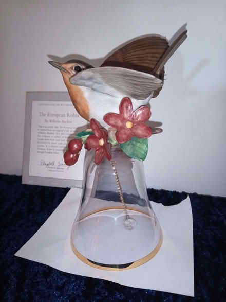Photo of free Vintage Porcelain Robin Crystal Bell (Cromford DE4) #1