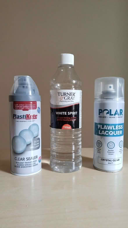 Photo of free artwork clear sealant spray and spirit botle (IP3) #1