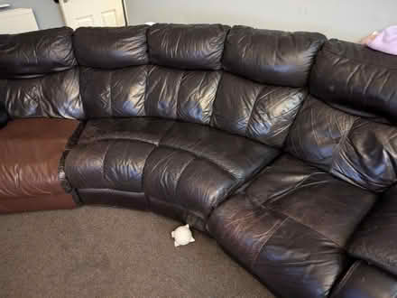 Photo of free Leather sofa (Kingshurst B37) #1