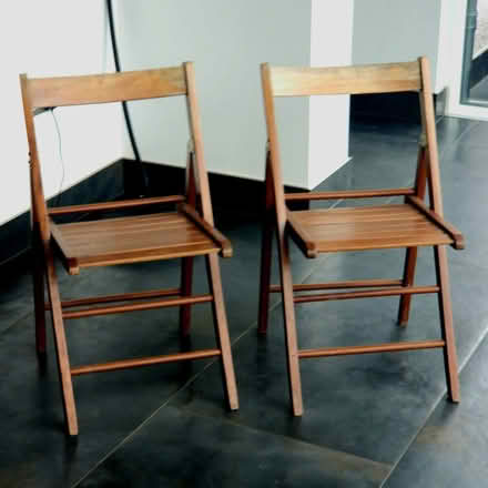 Photo of free Folding wooden chairs (Slyne-with-Hest LA2) #1