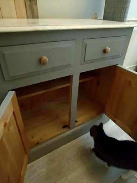Photo of free Painted pine cupboard (Ashton-U-Lyne OL6) #2