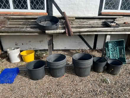 Photo of free Plant pots, garden sieve, weed membrane (Gardeners Green RG40) #1