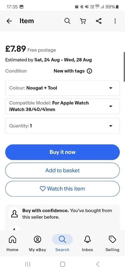 Photo of free Watch strap -apple iwatch 38/40/41 (BS13) #3