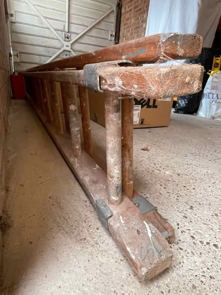 Photo of free Vintage wooden extending ladder (Leamington Spa, CV32) #3