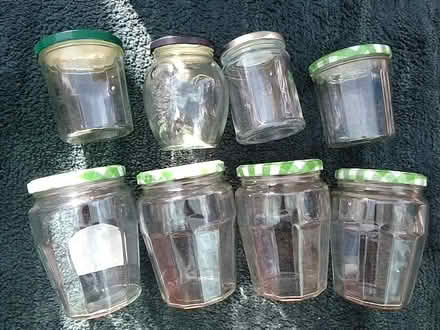 Photo of free 8 x glass jars with metal lids (Purley on Thames RG31) #1