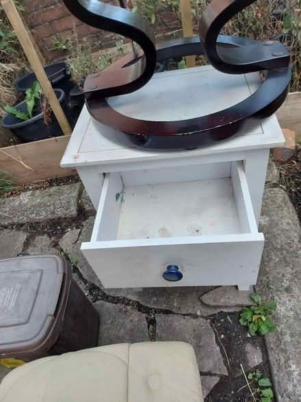 Photo of free Tatty white bedside cabinet (Grangetown, Cardiff, CF11) #1