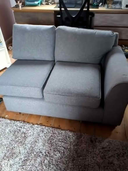 Photo of free Two seater grey chaise sofa (Llandrindod LD1) #1