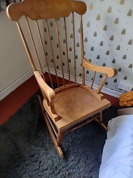 Photo of free Wooden rocking chair (Steyning BN44) #1