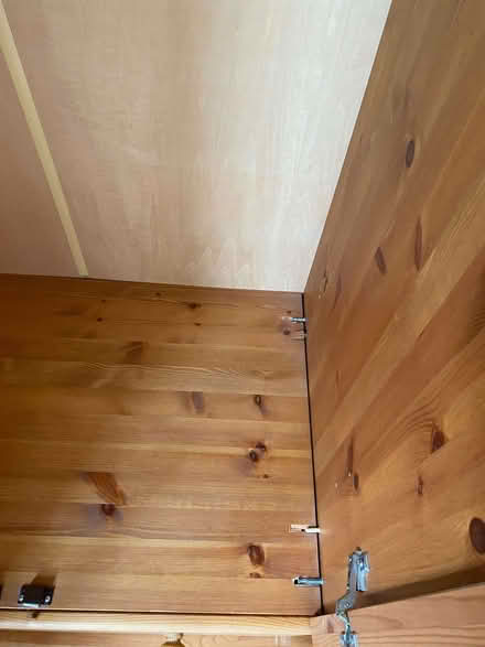 Photo of free large solid pine wardrobe (King's College Playing Fields HA4) #3
