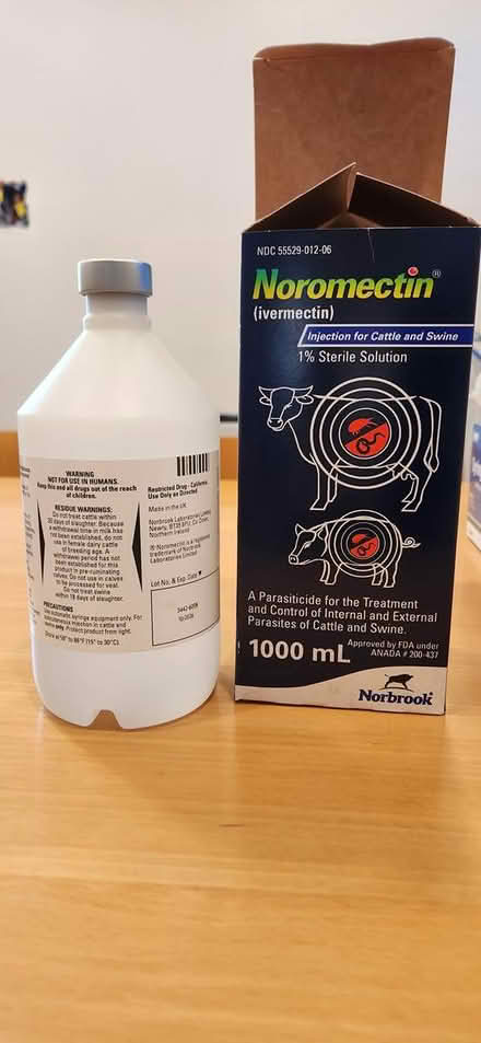 Photo of free Noromectin (ivermectin) 1% solution (Palm Park, Redwood City) #1
