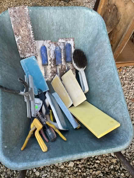 Photo of free Tiling tools etc (Winterbourne Monkton SN4) #1