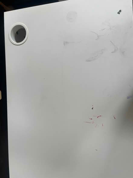Photo of free Small white desk with drawer (Armathwaite CA4) #1