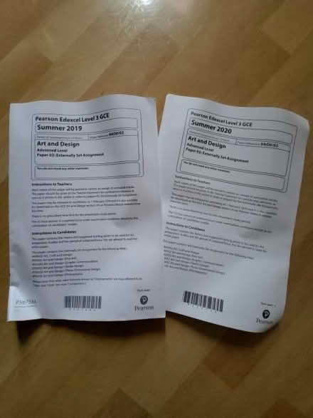Photo of free A Level Art and Design past papers (Merry Hill WD23) #1