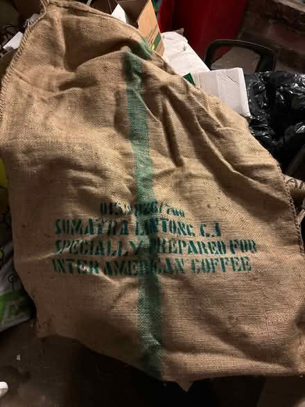 Photo of free Hessian coffee sacks (7) (Otley LS21) #3