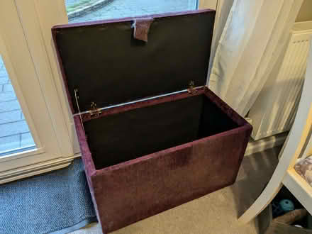 Photo of free Purple ottoman storage box (Gorse Covert WA3) #2