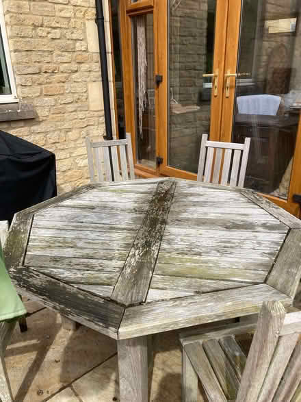 Photo of free Teak table for garden and 4 chairs (Broadwell GL56) #1