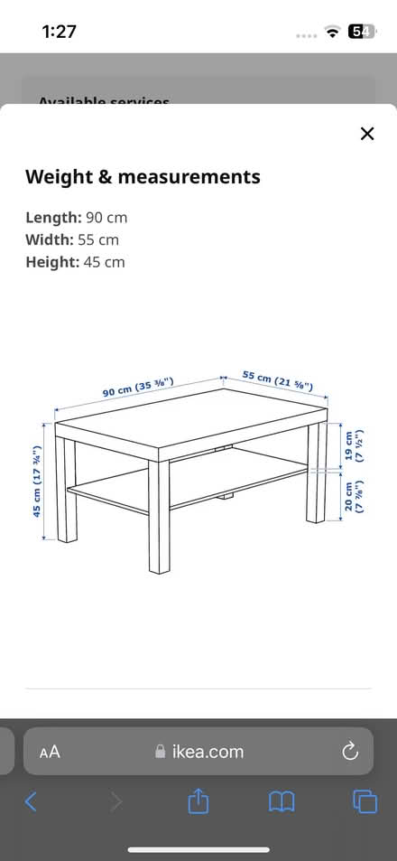 Photo of free IKEA Lack coffee table 90x 55 (Comely Bank EH4) #2