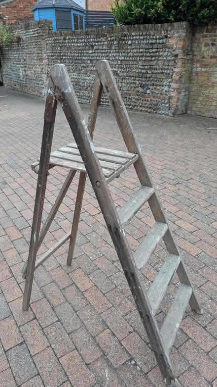 Photo of free Wooden Step Ladder (Bexhill TN40) #1