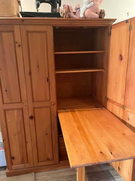 Photo of free Wooden cabinet with fold out desk (Essex Road Tinton Falls) #4