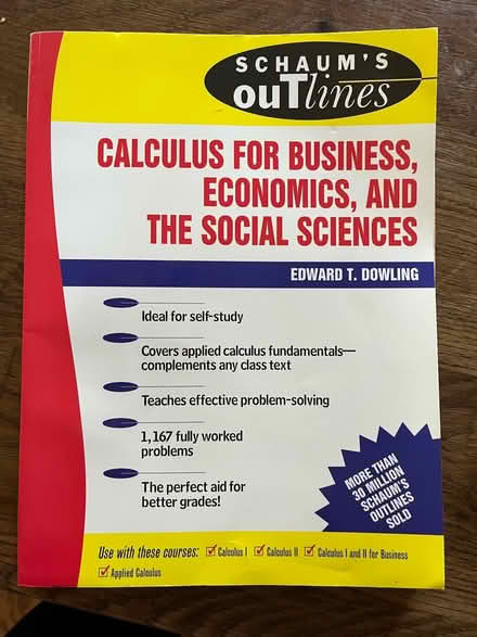 Photo of free Calculus, Schaum’s Outline (Fair Haven) #2