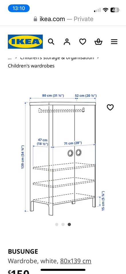 Photo of free IKEA childrens wardrobe (Sandymount) #4