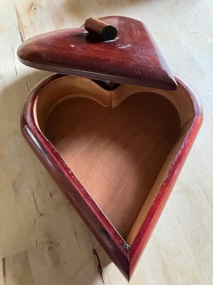 Photo of free Heart shaped wooden box (Swindon SN25) #2