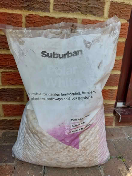 Photo of free Bag of decorative garden stones, white (Giffard Park MK14) #1
