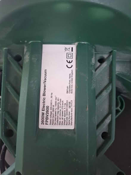 Photo of free Electric leaves blower 2600W (Se9 4ae) #3