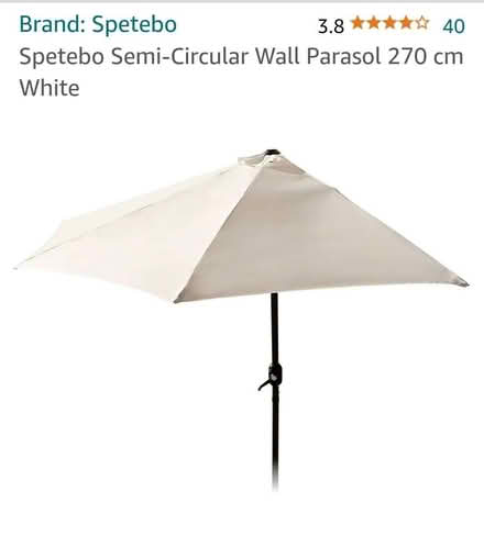 Photo of free BEIGE - Spetebo Semi-Circular Wall Parasol 270 cm (Hunstanton PE36) #2