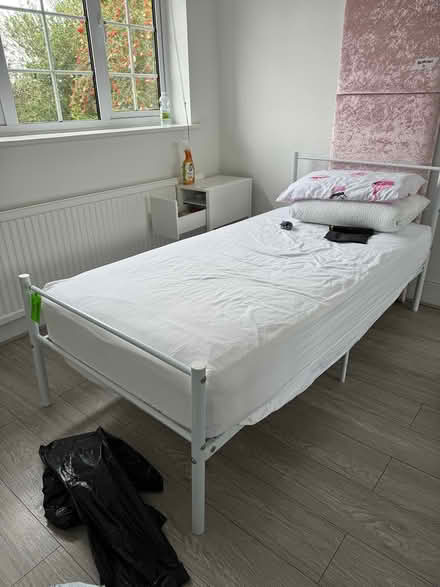 Photo of free Single metal bed frame (HP15 Holmer Green) #1
