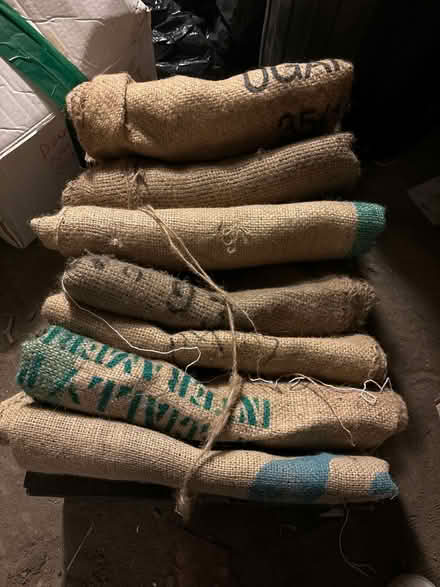 Photo of free Hessian coffee sacks (7) (Otley LS21) #1