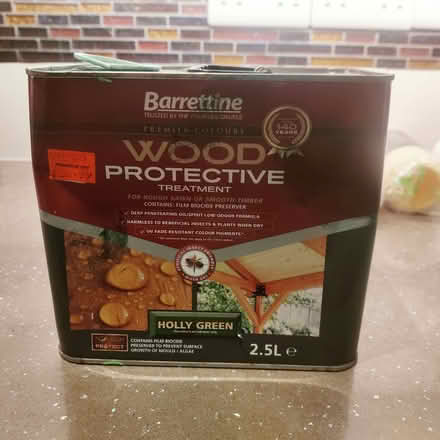 Photo of free Part can of Barrenttine wood protective treatment (Weston) #1