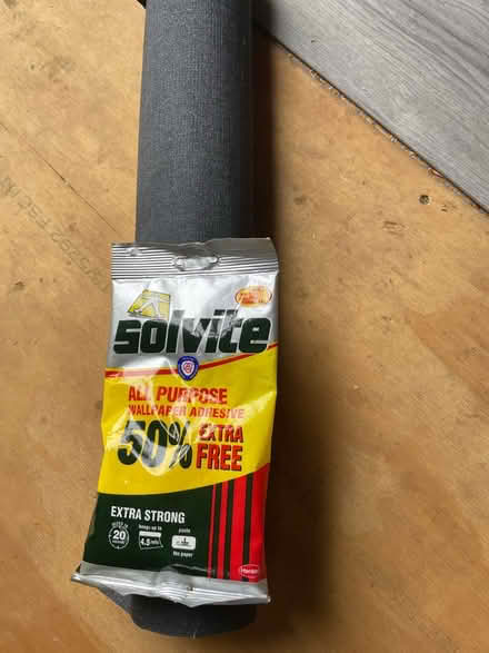 Photo of free Black wall paper and adhesive (RG9 Henley) #2