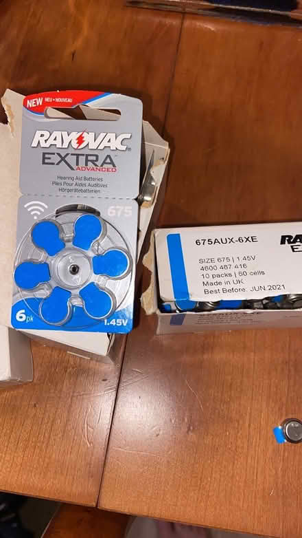 Photo of free Hearing aid batteries (Sevenoaks, near Station) #1