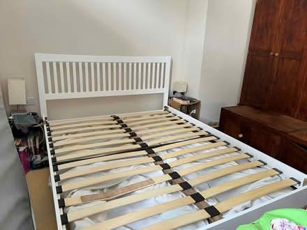 Photo of free King size white bedframe (Hampden Park) #1