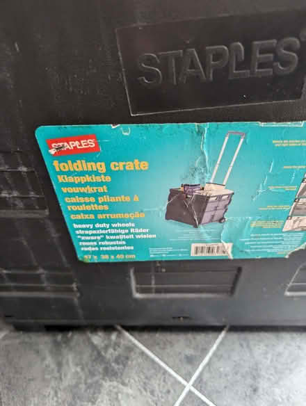 Photo of free Fold up trolley box on wheels (Barton-in-Fabis CP NG11) #1