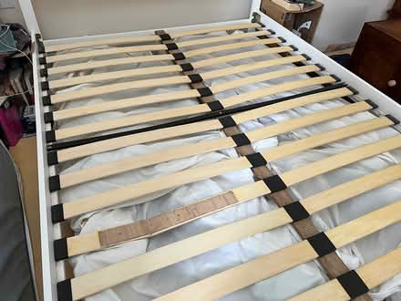 Photo of free King size white bedframe (Hampden Park) #3