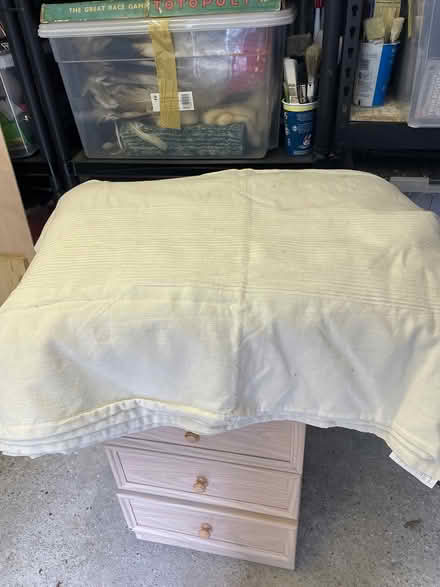 Photo of free Large cream blanket (BN27) #1