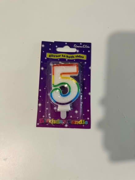 Photo of free Number 5 cake candle (Gillot road B16) #3