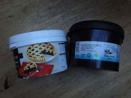 Photo of free Five plastic food-grade tubs (capacity 3 litres) (Earls Barton NN6) #1