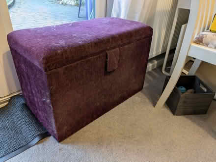 Photo of free Purple ottoman storage box (Gorse Covert WA3) #1