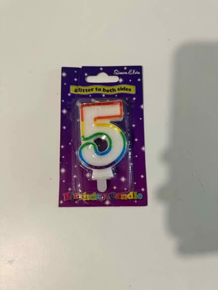 Photo of free Number 5 cake candle (Gillot road B16) #1