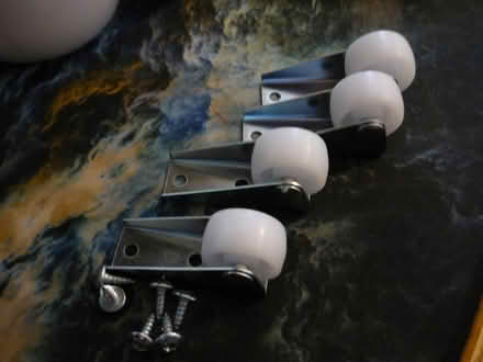 Photo of free 4 small wheels with screws (SE11 Kennington NR war museum) #1