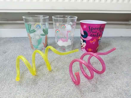 Photo of free 3 Child's Cups + 2 Curly Straws (North Baddesley) #1