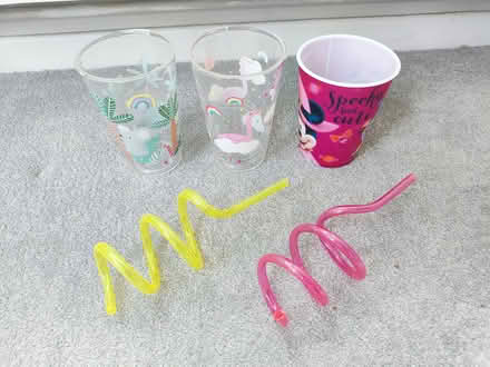Photo of free 3 Child's Cups + 2 Curly Straws (North Baddesley) #2