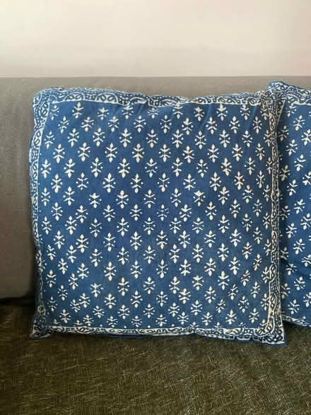 Photo of free Pair of blue and white cushions (Nottingham NG7) #2
