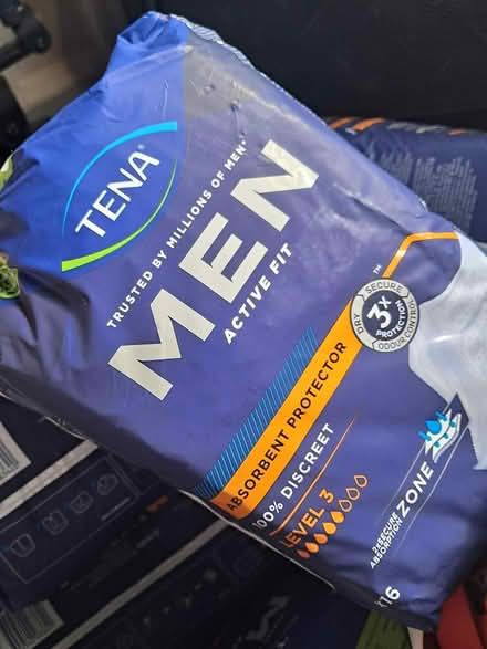 Photo of free 6 packets of Tena men 3 (Chorleywood, WD3) #1